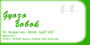 gyozo bobok business card